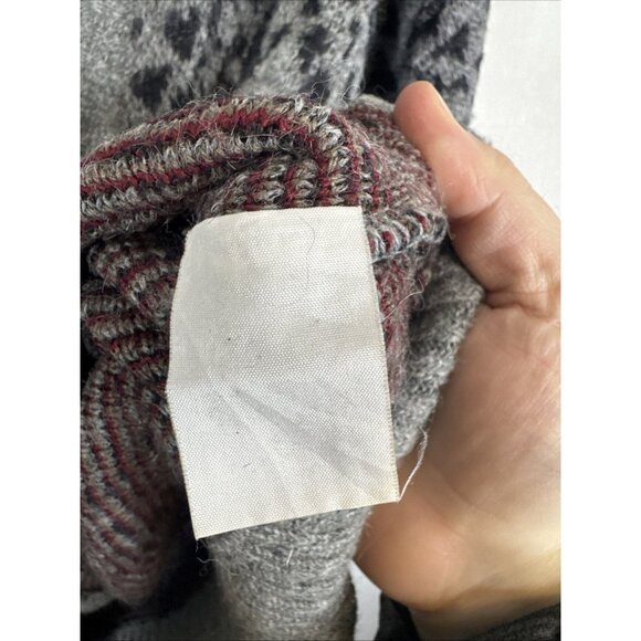 Vintage John Edward Made in Spain Wool Cardigan Geometric Pattern Men’s XL - Picture 6 of 6